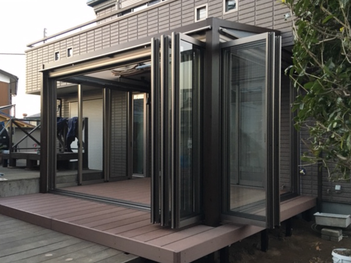 積水ハウスにガーデンルームを施工 ハピーナ デッキon仕様 ガーデンルーム サンルームの専門店